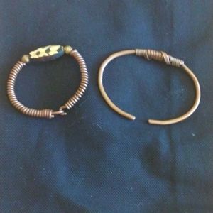 Two copper bracelets